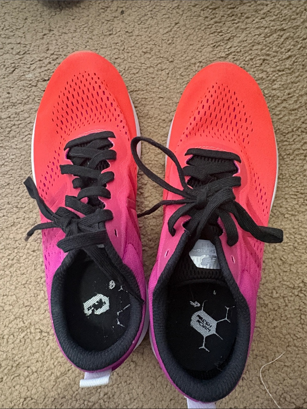 New Balance Women's Gradient Pink-Red Athletic Shoes